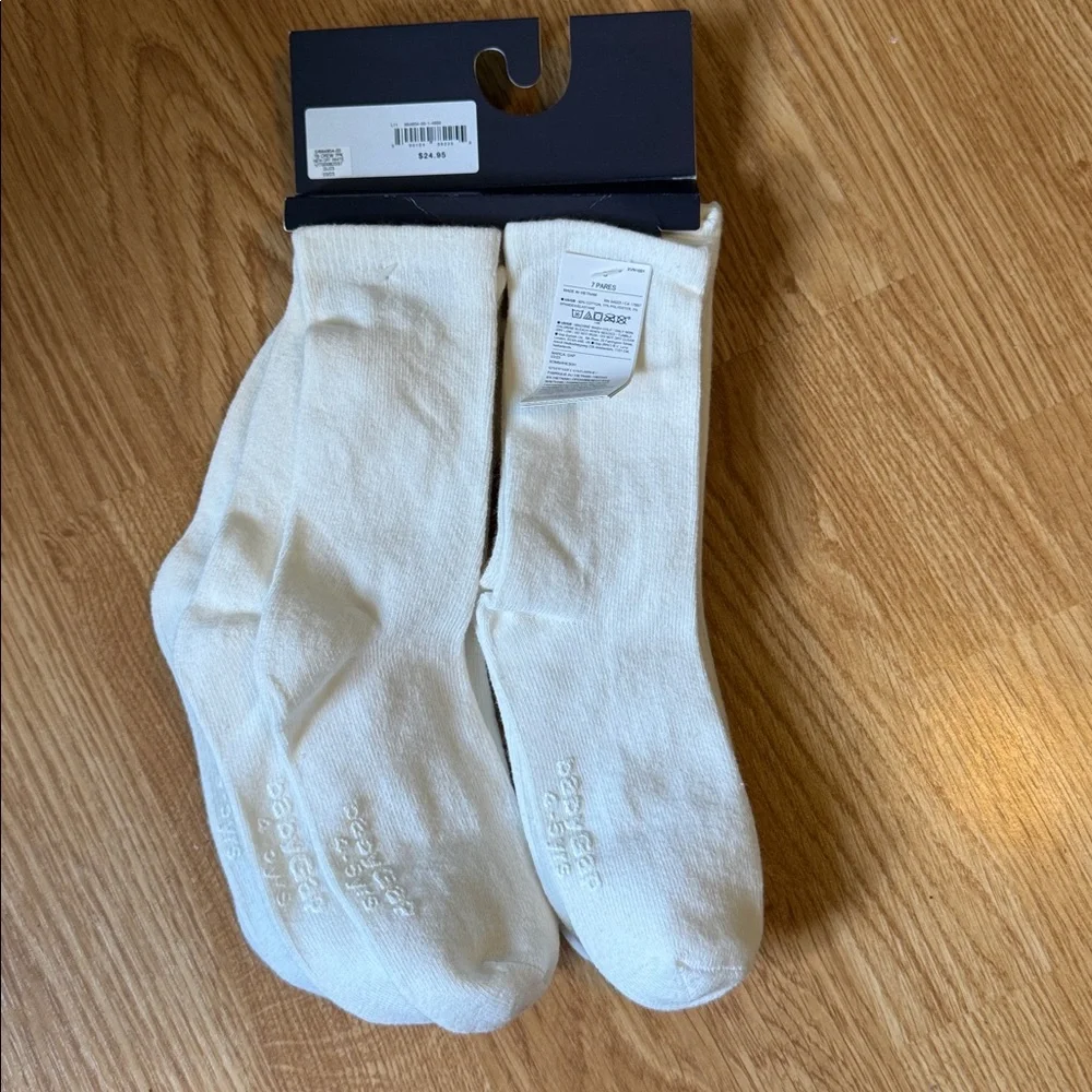 Baby Gap Toddler Crew Socks 7 Pairs 4-5 Years Cream Color